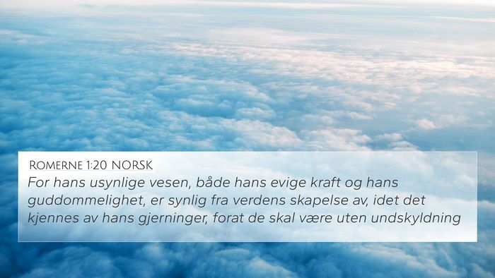 Romerne 1:20 NORSK Bible Verse Image
