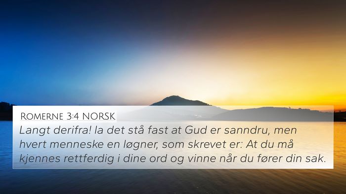 Romerne 3:4 NORSK Bible Verse Image