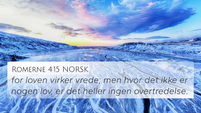 Romerne 4:15 NORSK Bible Verse Image