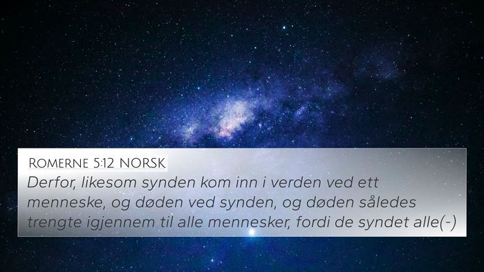 Romerne 5:12 NORSK Bible Verse Image