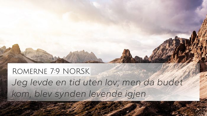 Romerne 7:9 NORSK Bible Verse Image