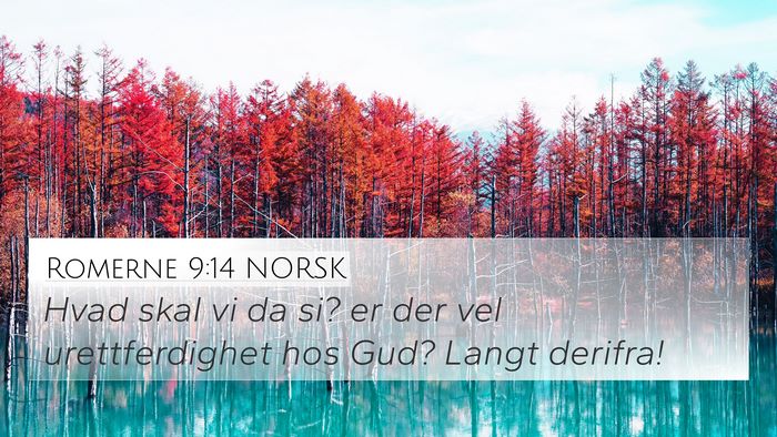 Romerne 9:14 NORSK Bible Verse Image