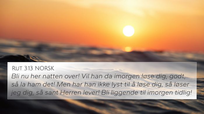 Rut 3:13 NORSK Bible Verse Image