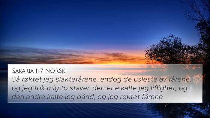 Sakarja 11:7 NORSK Bible Verse Image