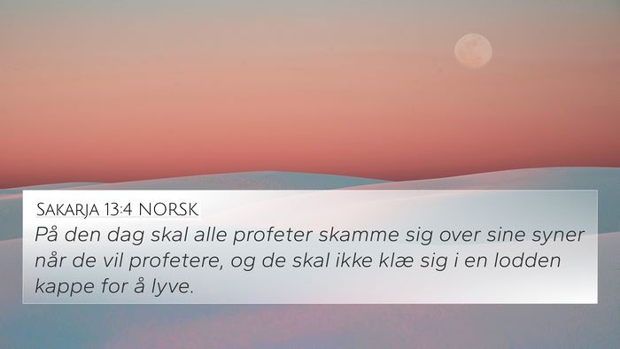 Sakarja 13:4 NORSK Bible Verse Image
