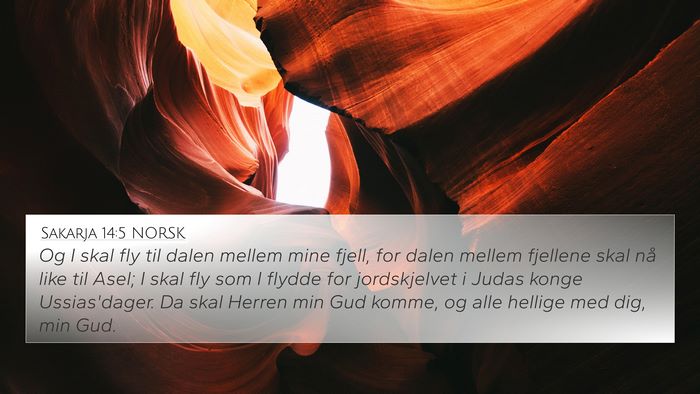 Sakarja 14:5 NORSK Bible Verse Image