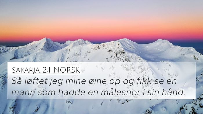 Sakarja 2:1 NORSK Bible Verse Image