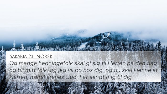 Sakarja 2:11 NORSK Bible Verse Image