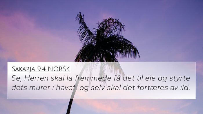Sakarja 9:4 NORSK Bible Verse Image