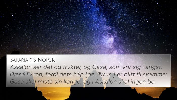 Sakarja 9:5 NORSK Bible Verse Image