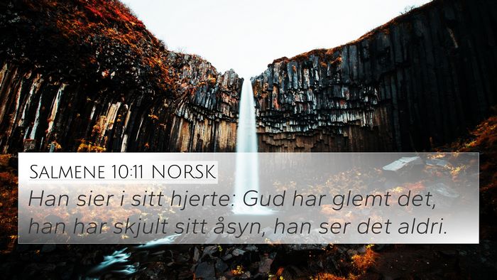 Salmene 10:11 NORSK Bible Verse Image