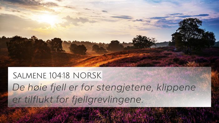 Salmene 104:18 NORSK Bible Verse Image