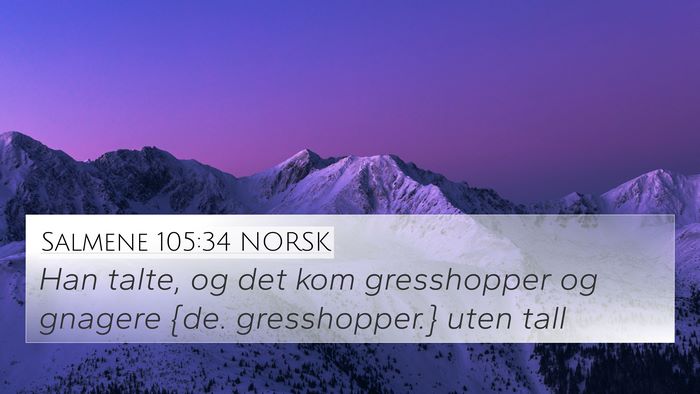 Salmene 105:34 NORSK Bible Verse Image