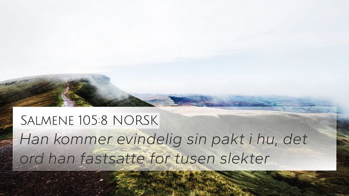 Salmene 105:8 NORSK Bible Verse Image