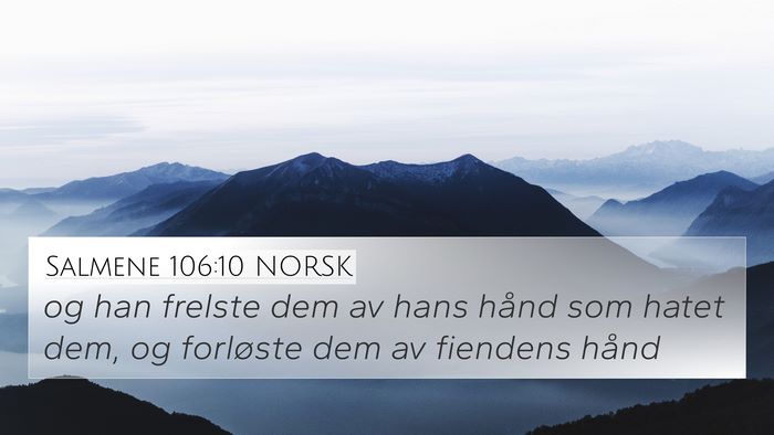 Salmene 106:10 NORSK Bible Verse Image