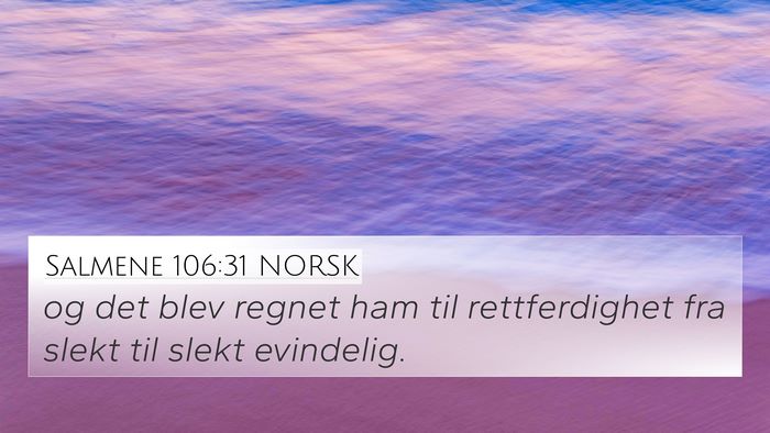 Salmene 106:31 NORSK Bible Verse Image