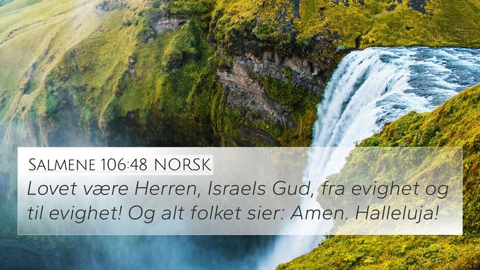 Salmene 106:48 NORSK Bible Verse Image