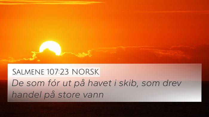 Salmene 107:23 NORSK Bible Verse Image