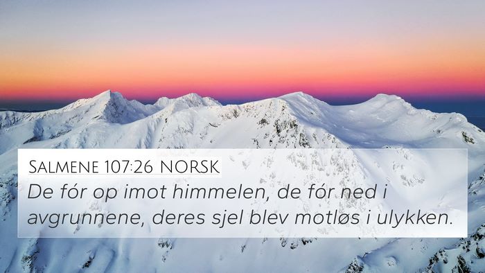Salmene 107:26 NORSK Bible Verse Image