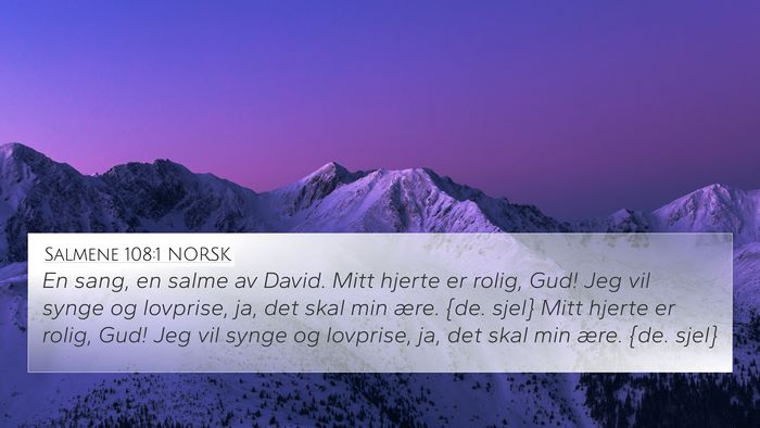 Salmene 108:1 NORSK Bible Verse Image