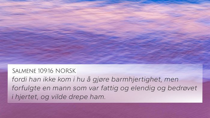 Salmene 109:16 NORSK Bible Verse Image