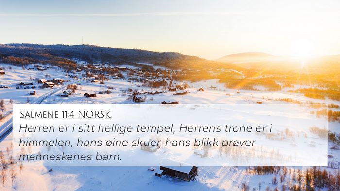 Salmene 11:4 NORSK Bible Verse Image