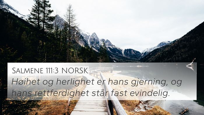 Salmene 111:3 NORSK Bible Verse Image