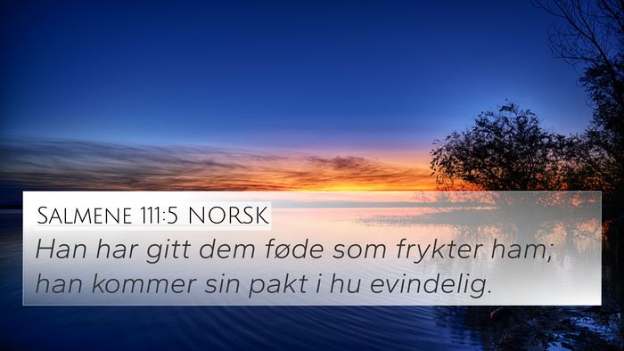 Salmene 111:5 NORSK Bible Verse Image