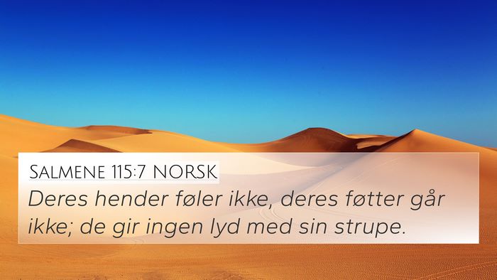 Salmene 115:7 NORSK Bible Verse Image