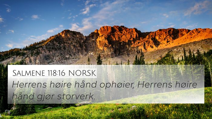 Salmene 118:16 NORSK Bible Verse Image