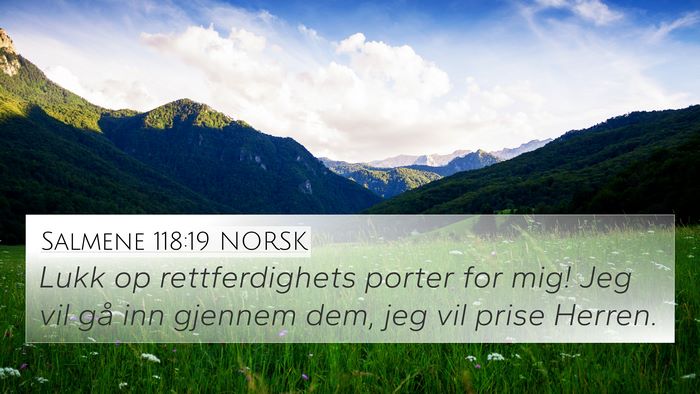 Salmene 118:19 NORSK Bible Verse Image