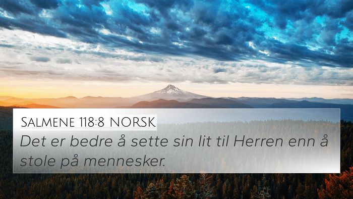 Salmene 118:8 NORSK Bible Verse Image