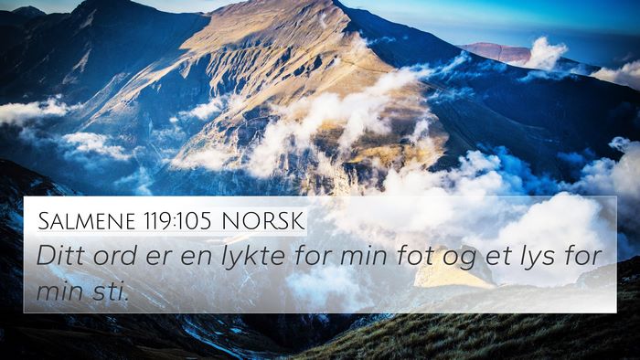 Salmene 119:105 NORSK Bible Verse Image
