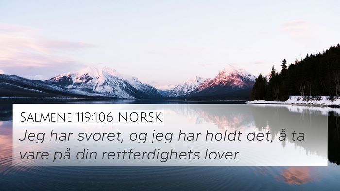 Salmene 119:106 NORSK Bible Verse Image