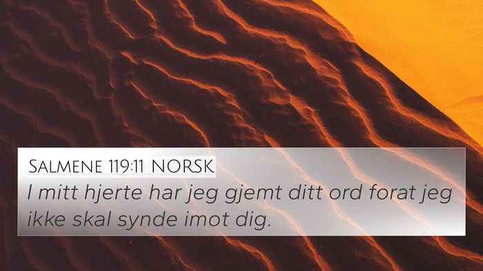 Salmene 119:11 NORSK Bible Verse Image