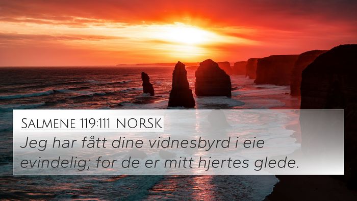 Salmene 119:111 NORSK Bible Verse Image