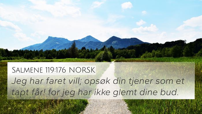 Salmene 119:176 NORSK Bible Verse Image