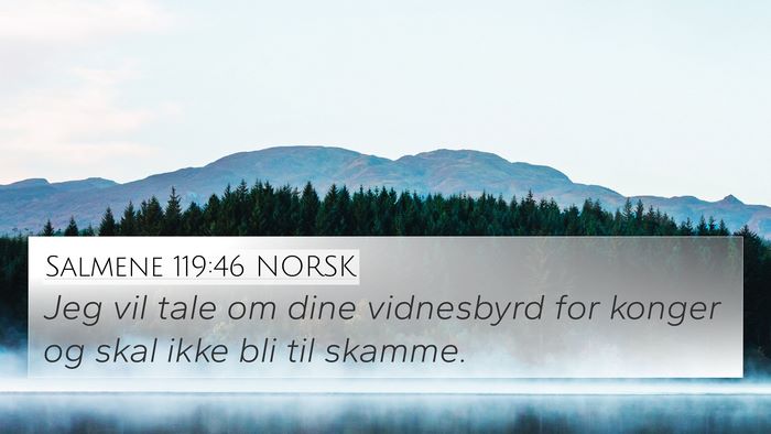 Salmene 119:46 NORSK Bible Verse Image