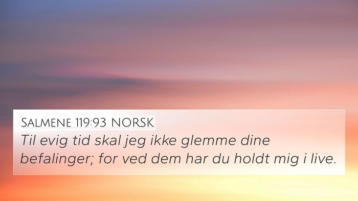 Salmene 119:93 NORSK Bible Verse Image