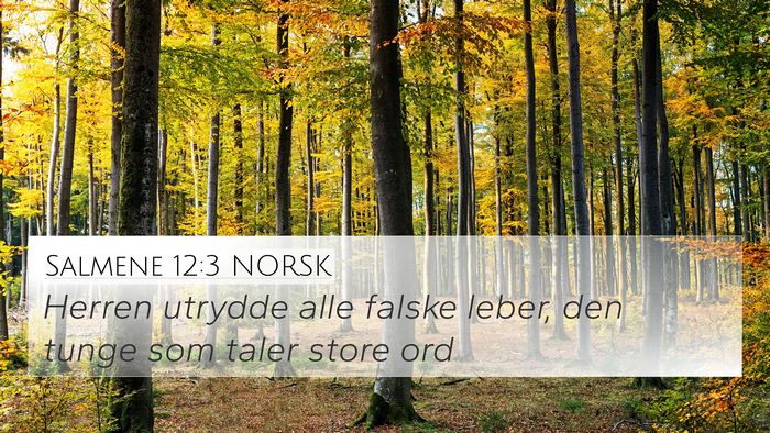 Salmene 12:3 NORSK Bible Verse Image