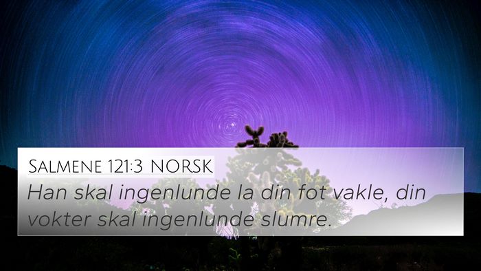 Salmene 121:3 NORSK Bible Verse Image