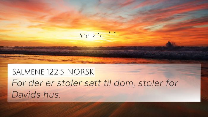 Salmene 122:5 NORSK Bible Verse Image
