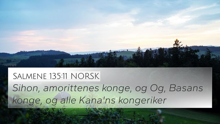 Salmene 135:11 NORSK Bible Verse Image