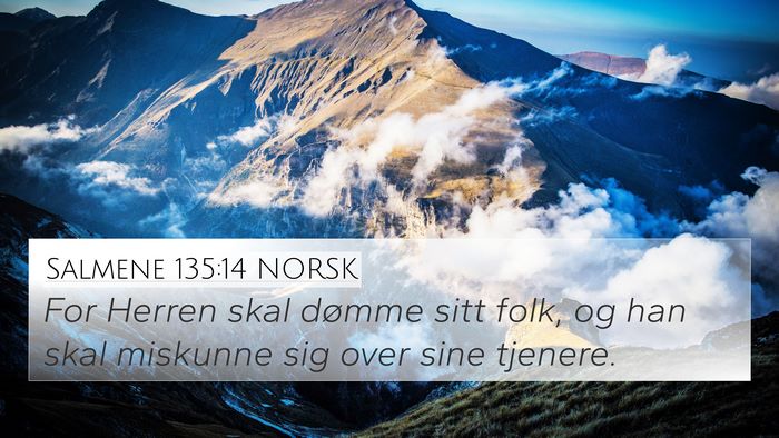 Salmene 135:14 NORSK Bible Verse Image