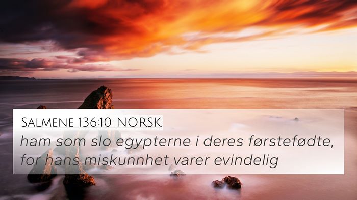 Salmene 136:10 NORSK Bible Verse Image