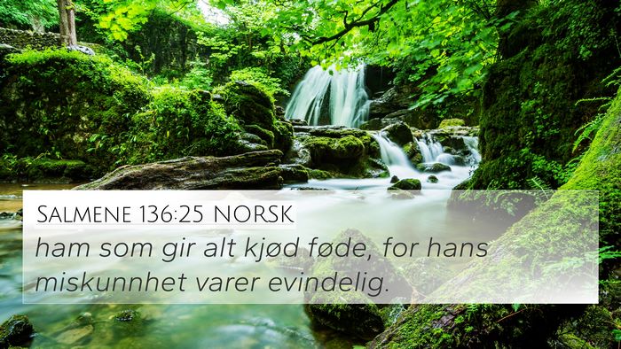 Salmene 136:25 NORSK Bible Verse Image