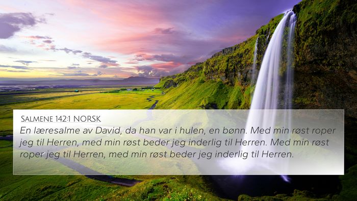 Salmene 142:1 NORSK Bible Verse Image
