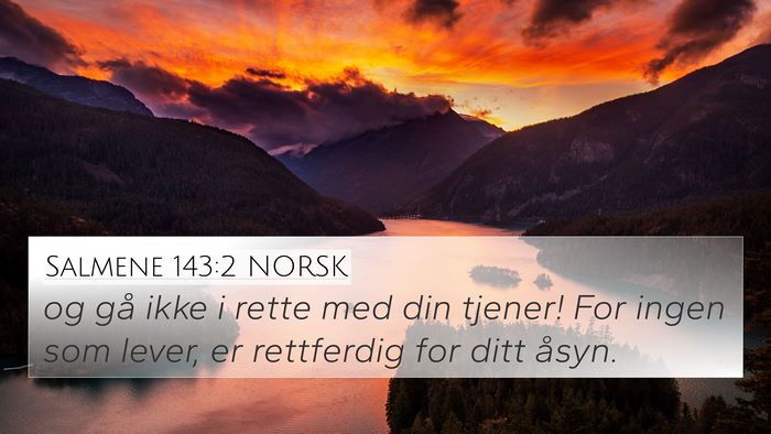 Salmene 143:2 NORSK Bible Verse Image