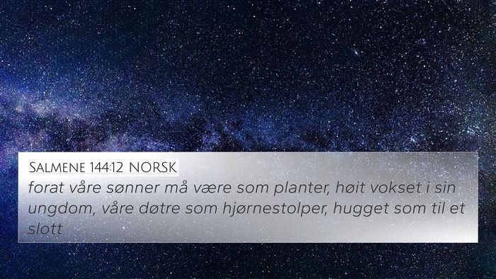 Salmene 144:12 NORSK Bible Verse Image