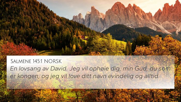 Salmene 145:1 NORSK Bible Verse Image